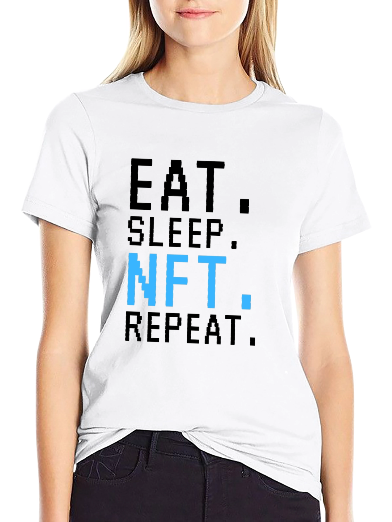 Eat Sleep NFT Repeat Black T-Shirt