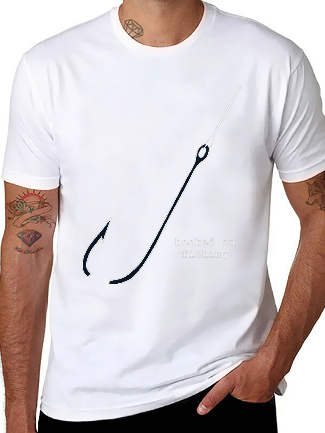 Hooked on Fishing Graphic T-Shirt