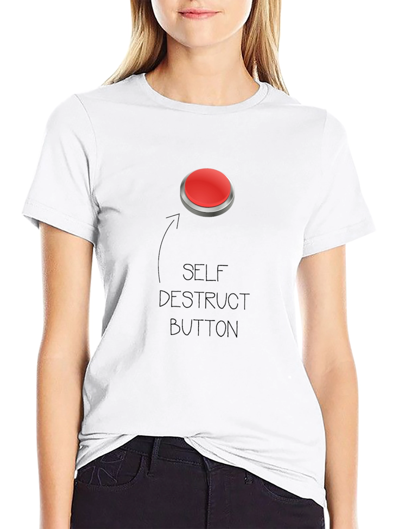 Self Destruct Button Graphic T-Shirt