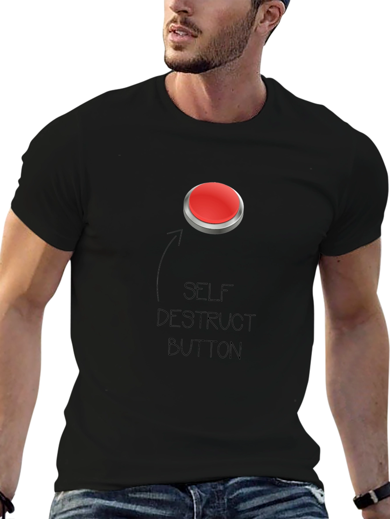 Self Destruct Button Graphic T-Shirt