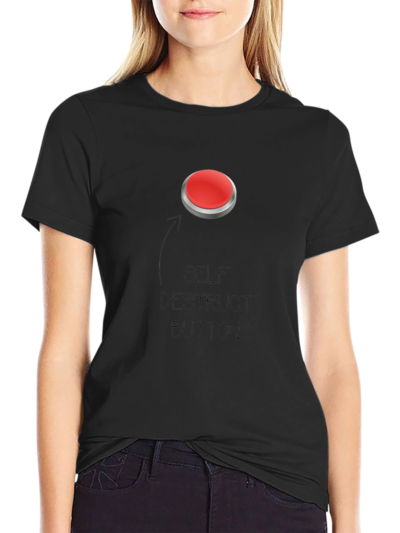 Self Destruct Button Graphic T-Shirt