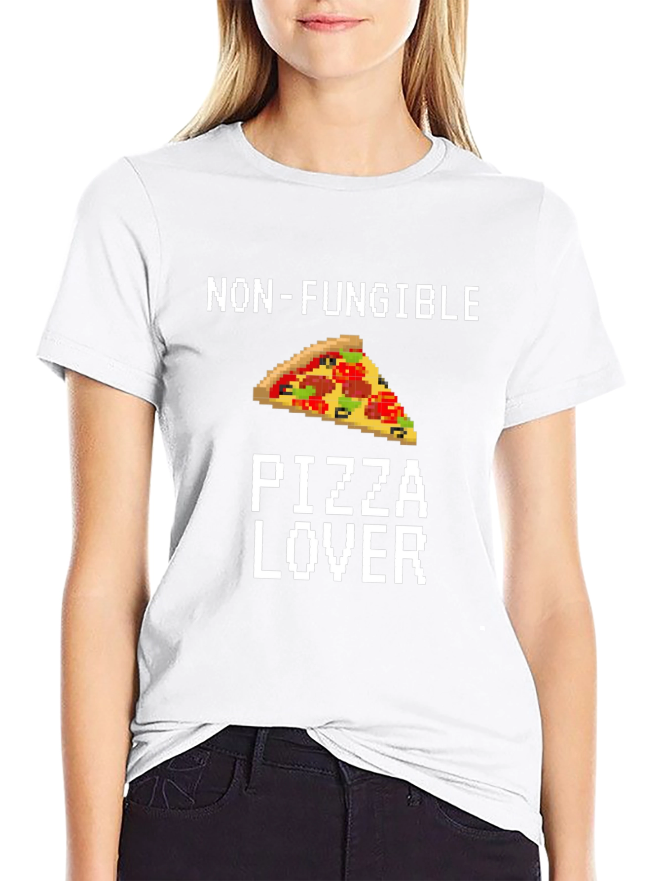 Non-Fungible Pizza Lover Graphic Tee - Black