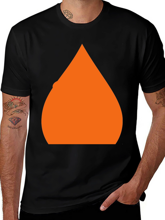 Bold Orange Graphic Tee - Casual Style