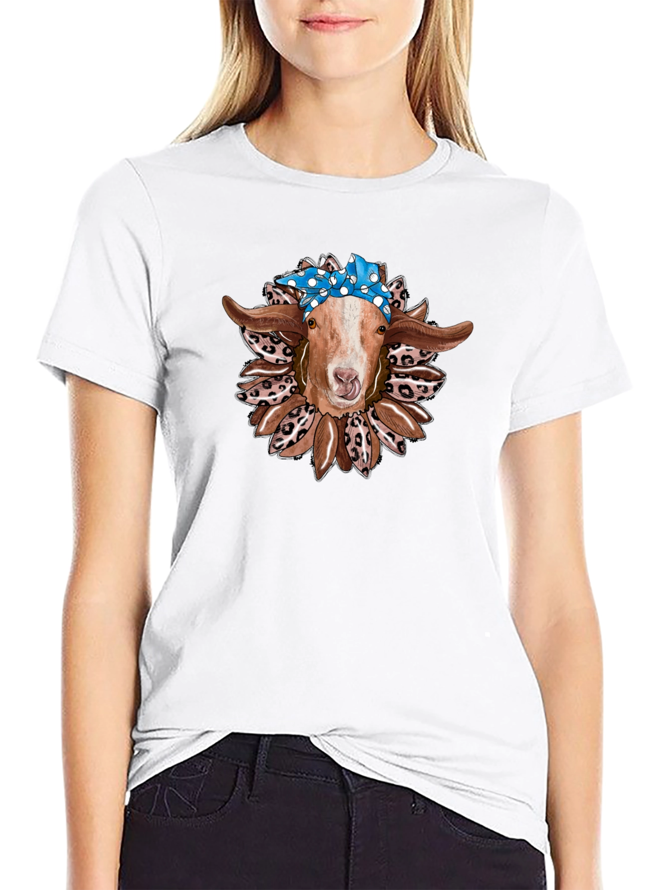 Goat with Bandana Graphic Tee