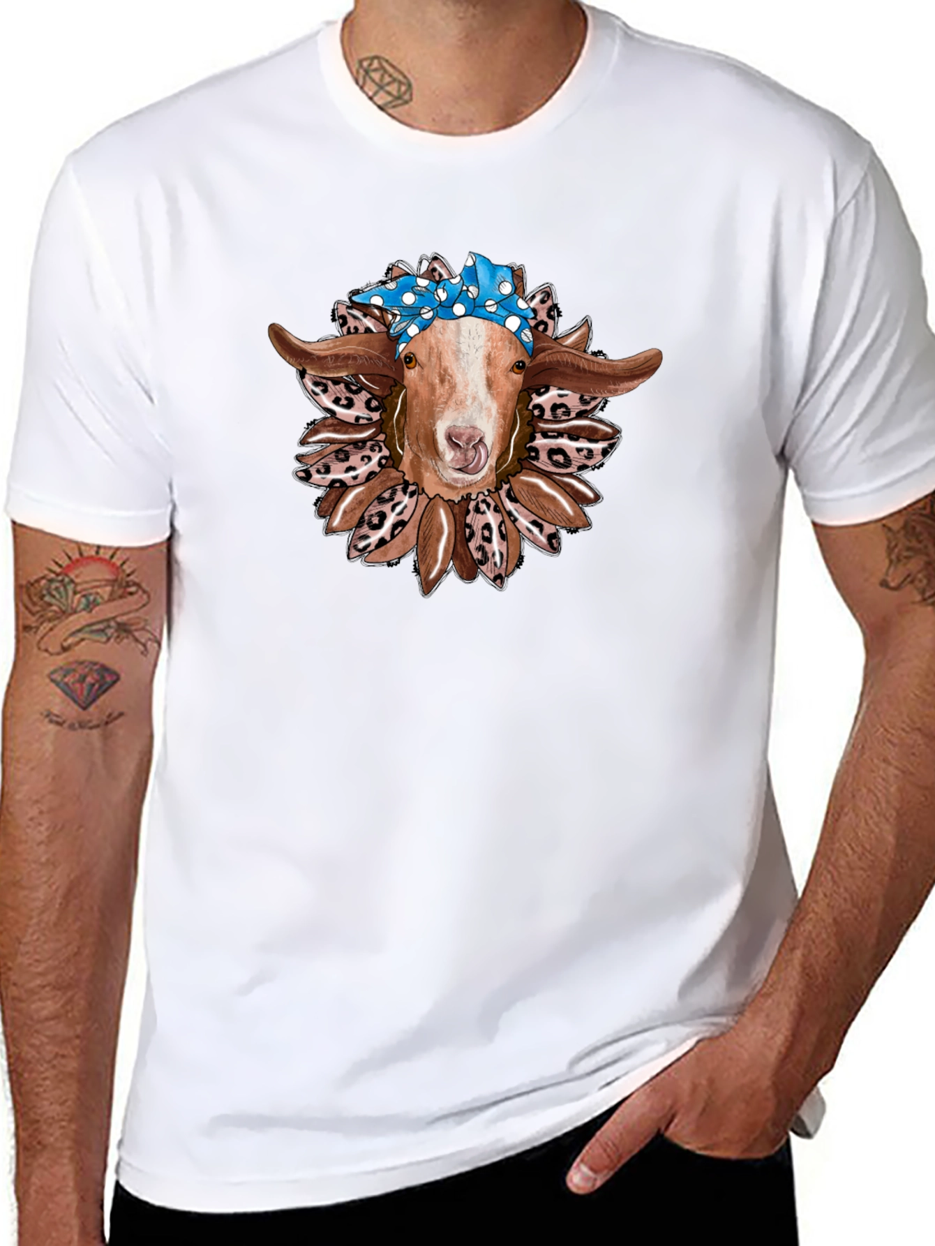 Goat with Bandana Graphic Tee