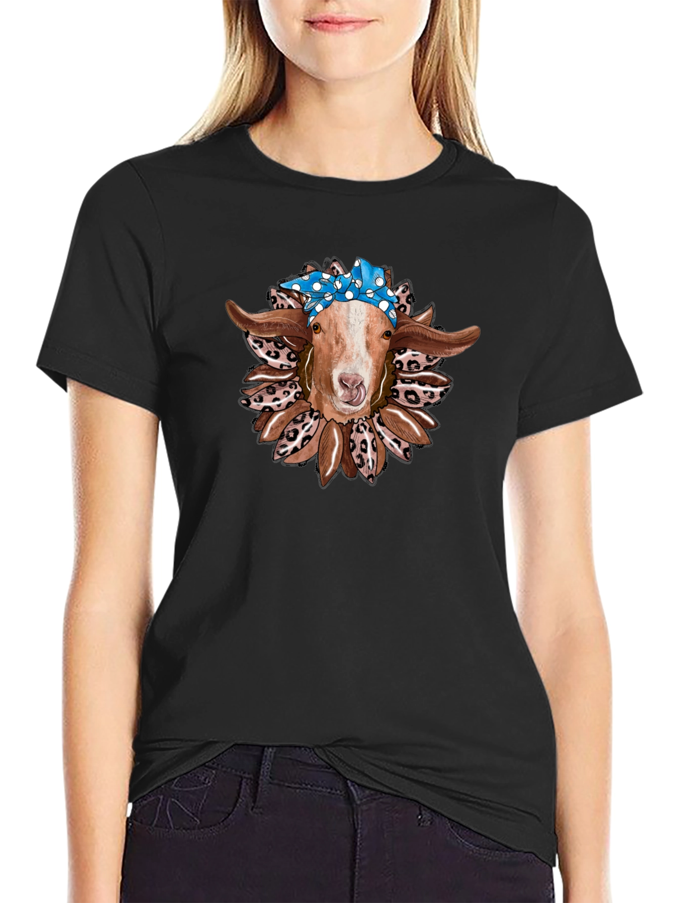 Goat with Bandana Graphic Tee