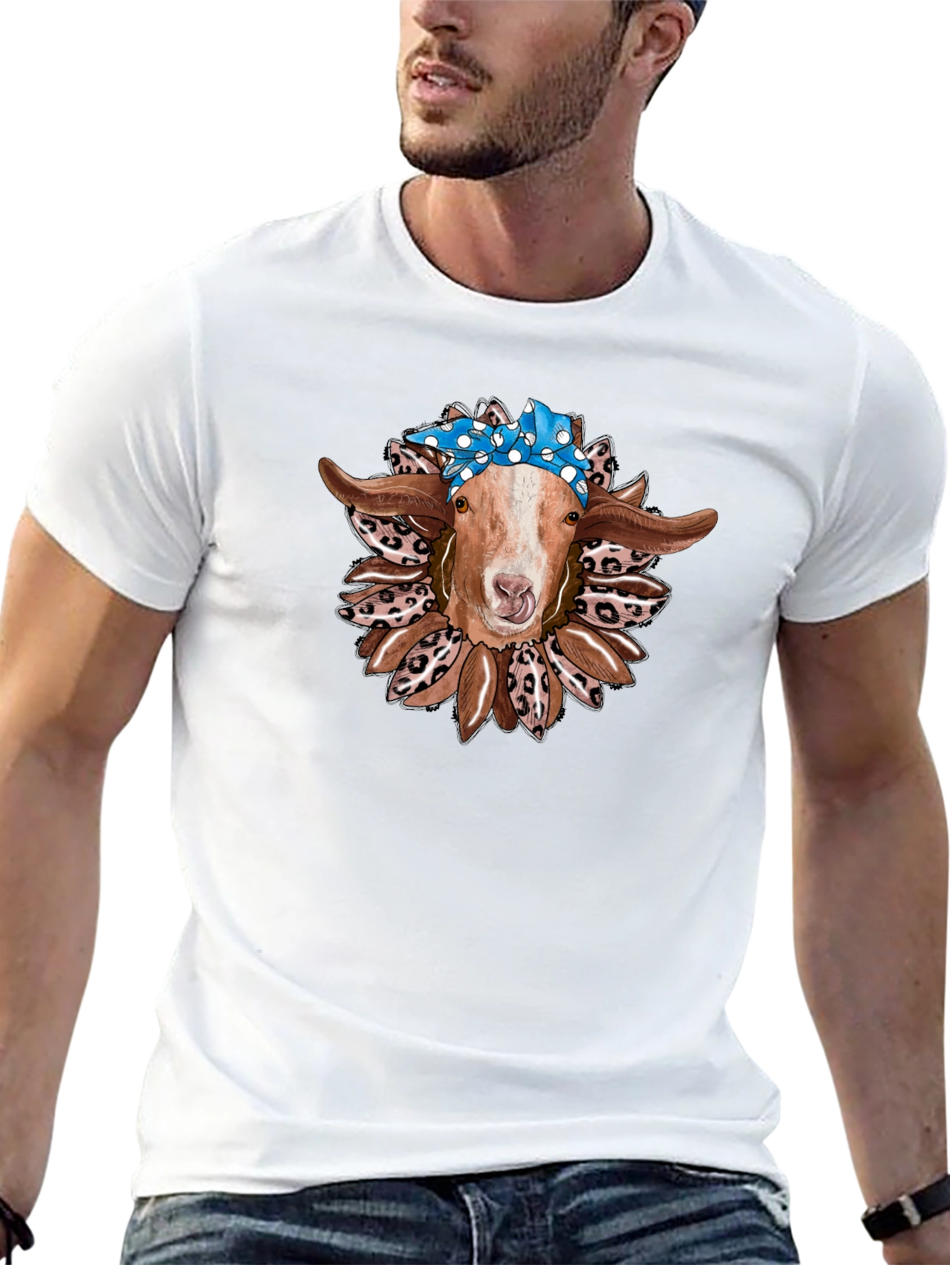 Goat with Bandana Graphic Tee