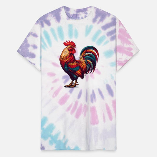 magnificent rooster in bright, colorful colors