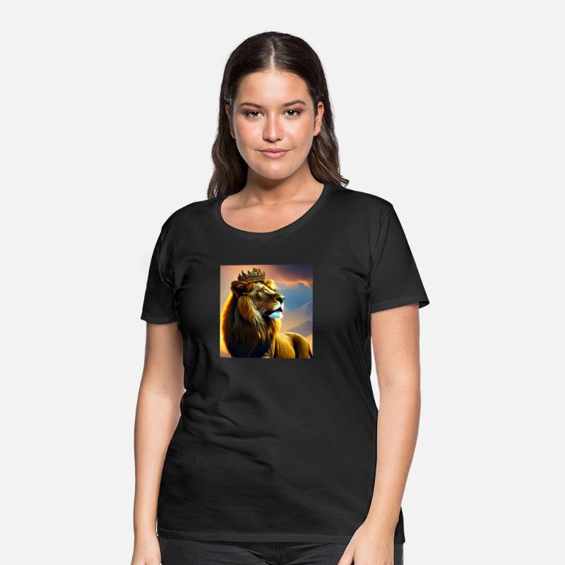 Majestic Lion with Crown