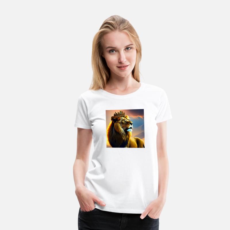 Majestic Lion with Crown