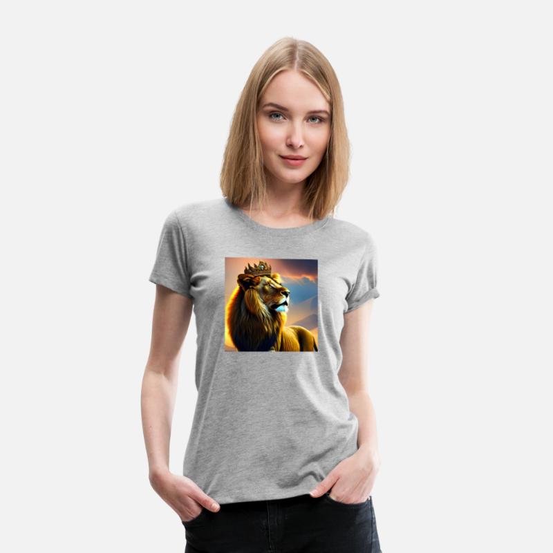 Majestic Lion with Crown