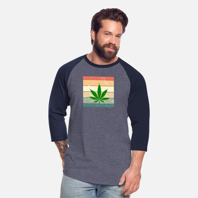 Marijuana Leaf, Cannabis in retro look