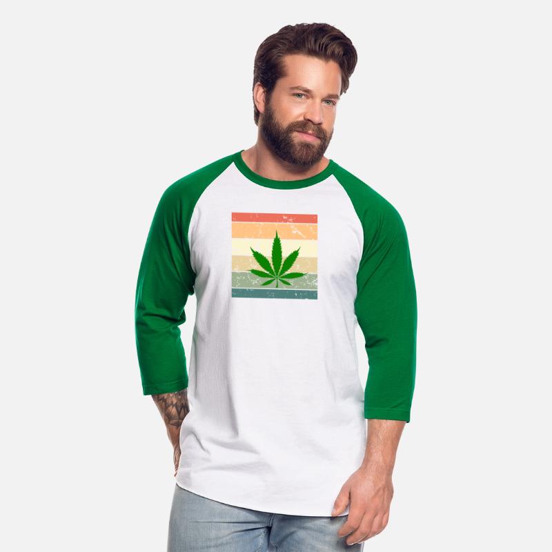 Marijuana Leaf, Cannabis in retro look