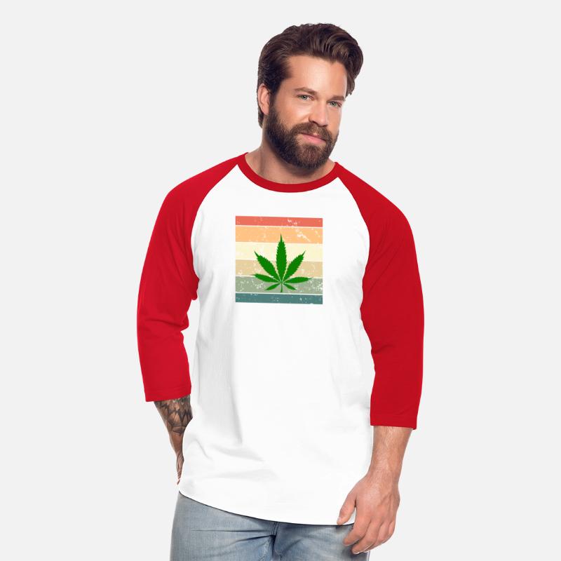 Marijuana Leaf, Cannabis in retro look