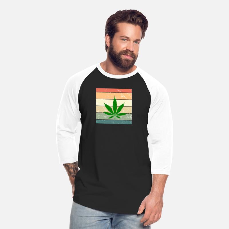 Marijuana Leaf, Cannabis in retro look