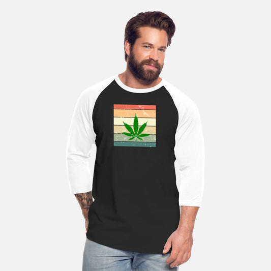 Marijuana Leaf, Cannabis in retro look