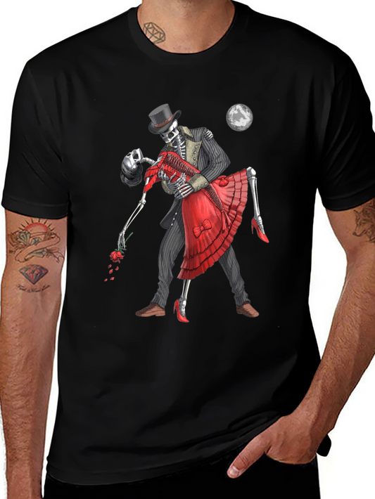 Dancing Skeletons Graphic Tee - Halloween Ready!