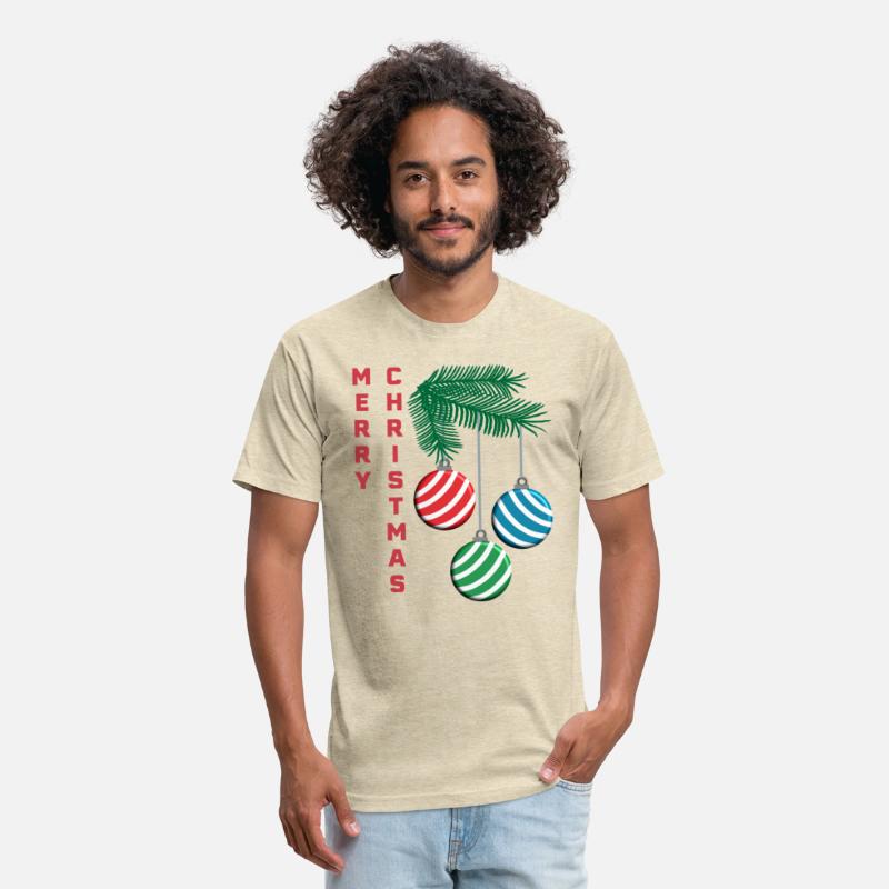 Merry Christmas branch with Christmas Ornaments