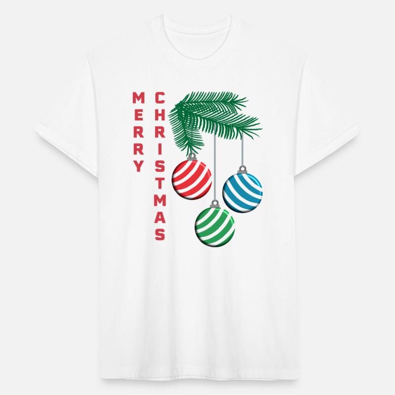 Merry Christmas branch with Christmas Ornaments