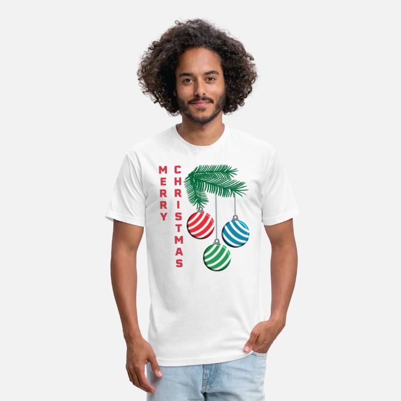 Merry Christmas branch with Christmas Ornaments