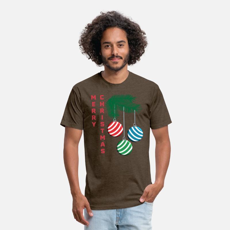 Merry Christmas branch with Christmas Ornaments