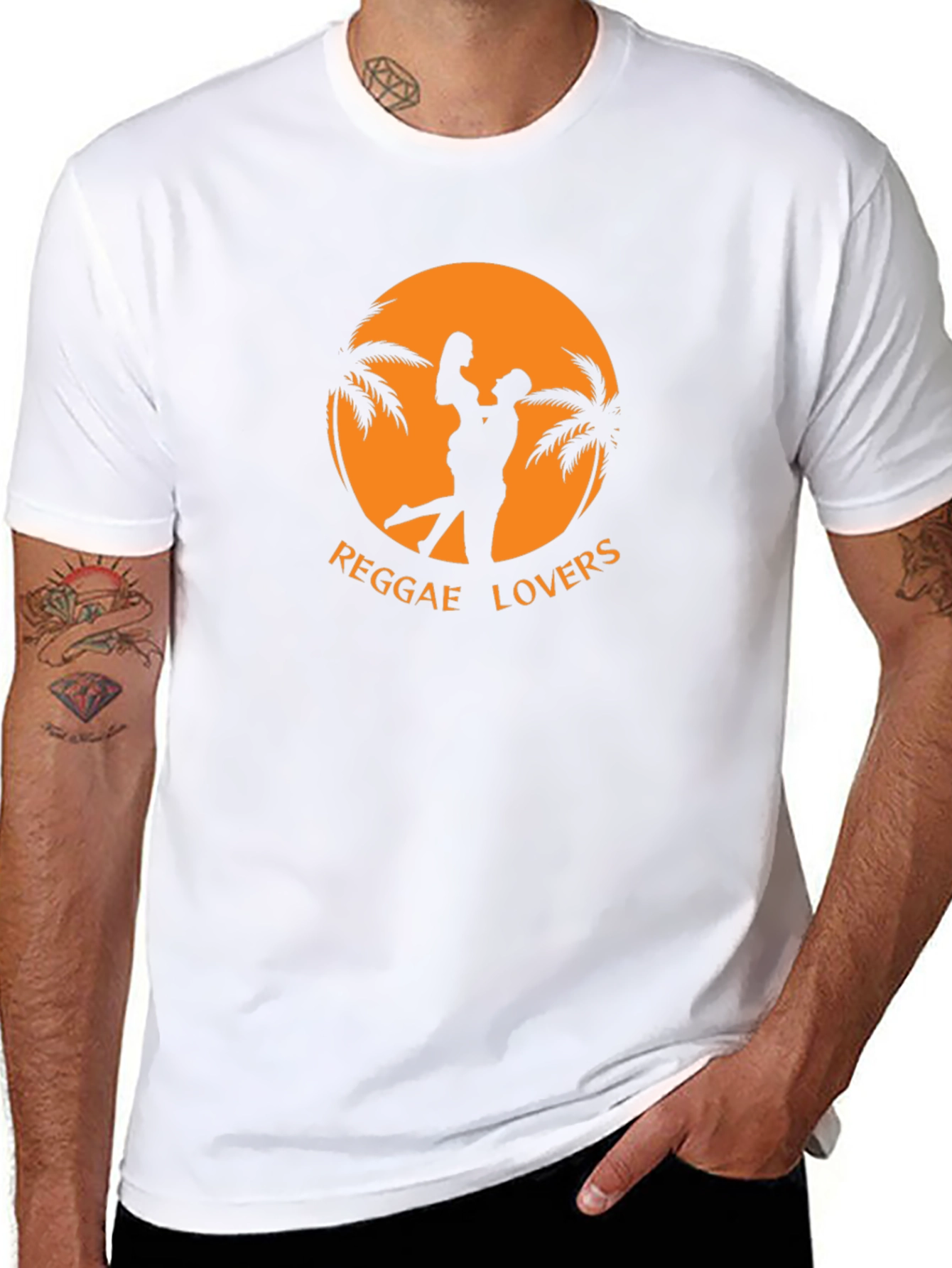 Reggae Lovers T-Shirt - Island Vibes Black Tee