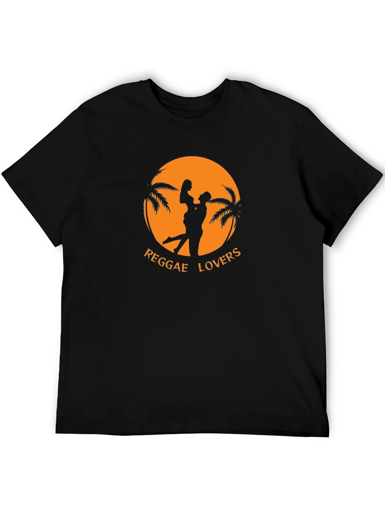 Reggae Lovers T-Shirt - Island Vibes Black Tee