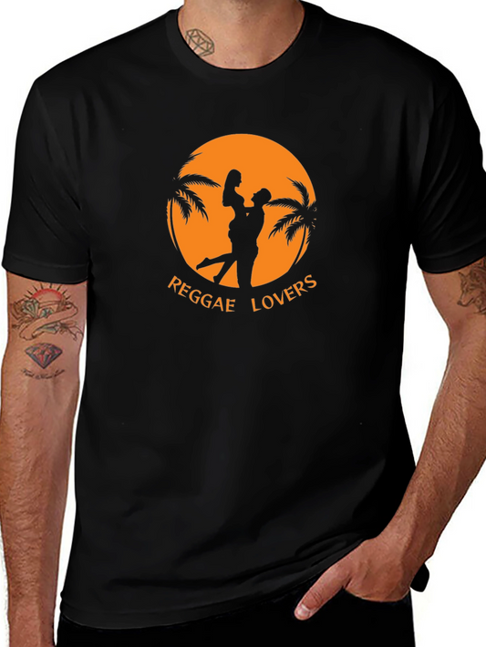 Reggae Lovers T-Shirt - Island Vibes Black Tee