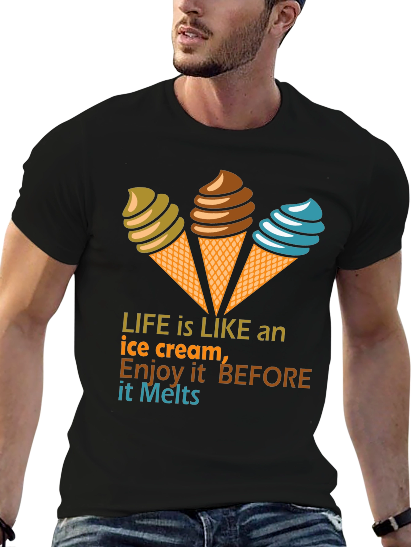 Life Is Like an Ice Cream Graphic T-Shirt