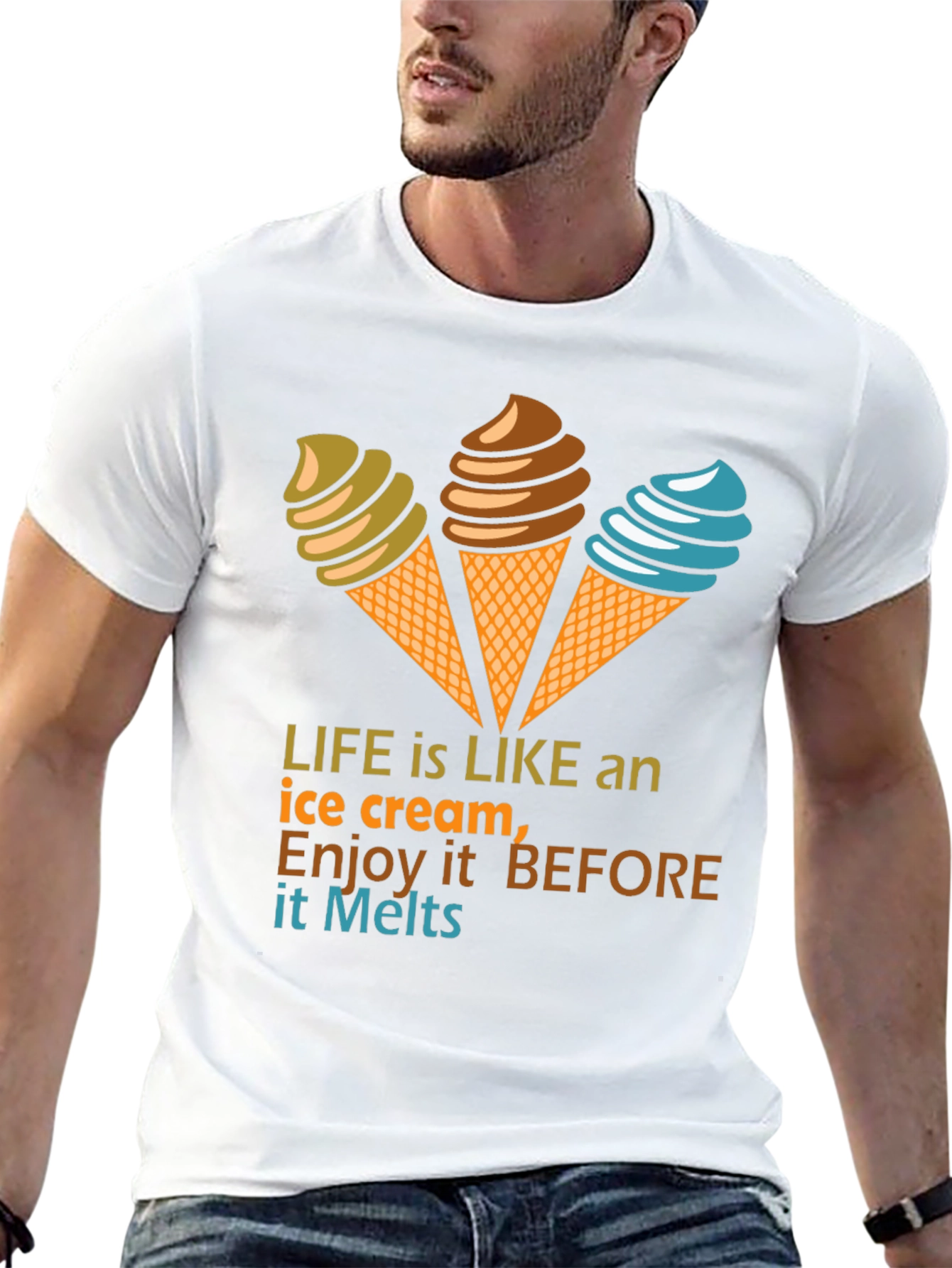 Life Is Like an Ice Cream Graphic T-Shirt