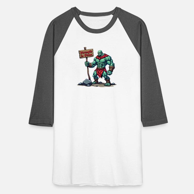 Mighty Stone Warrior Holding Sign