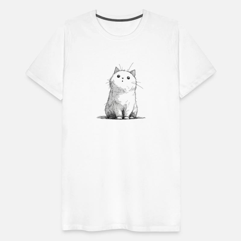 Minimalist Cat Art Line Drawing