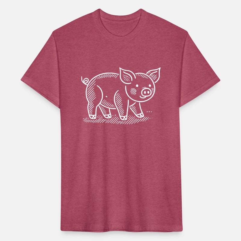 Minimalistic Vector Pig Vegan Art path22