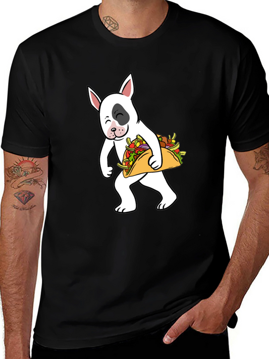 Dog Taco T-Shirt - Cute Cartoon Bull Terrier