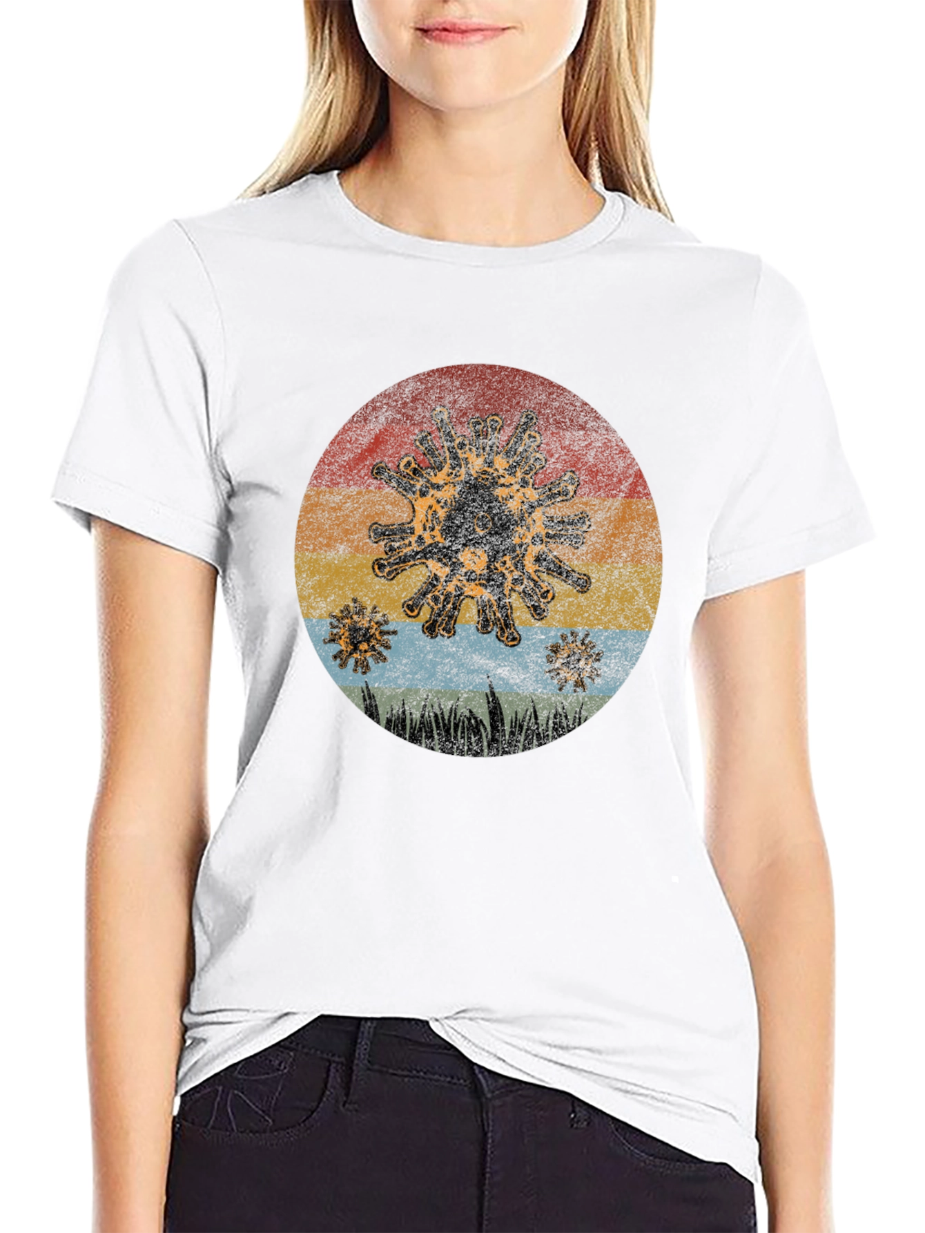 Retro Virus Graphic T-Shirt