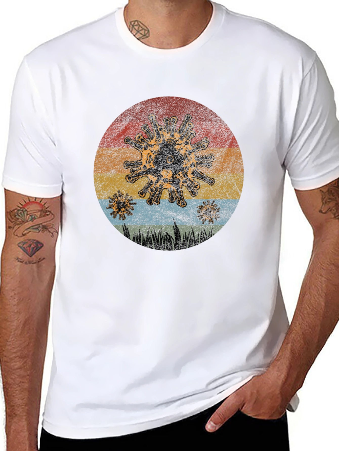 Retro Virus Graphic T-Shirt