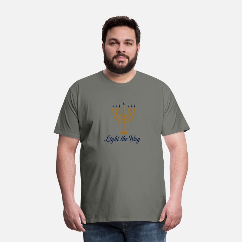 Modern Hanukkah Menorah Tee