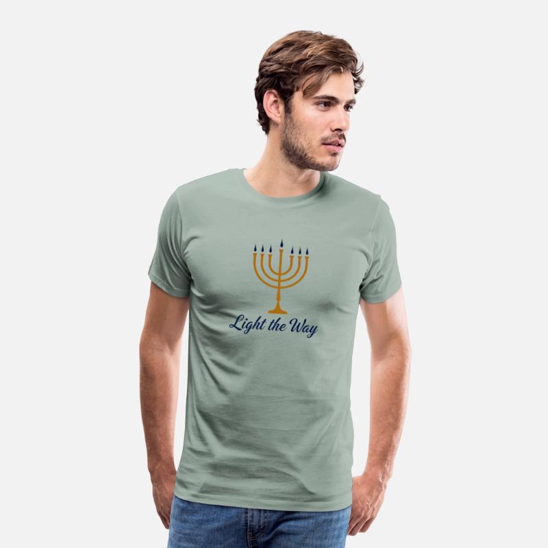 Modern Hanukkah Menorah Tee