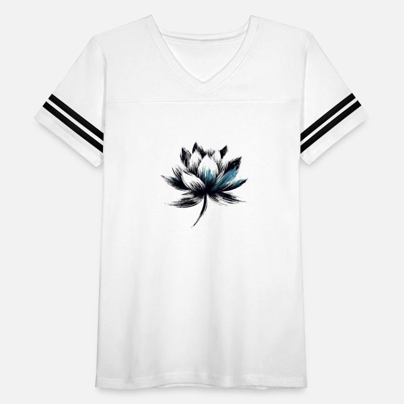 Modern Lotus Flower with Brushstroke Effect 1