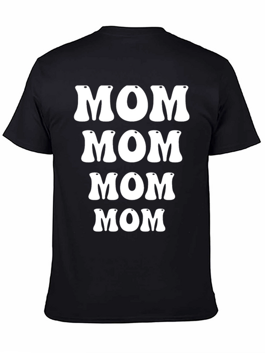 Retro Mom T-Shirt - Black Cotton Tee