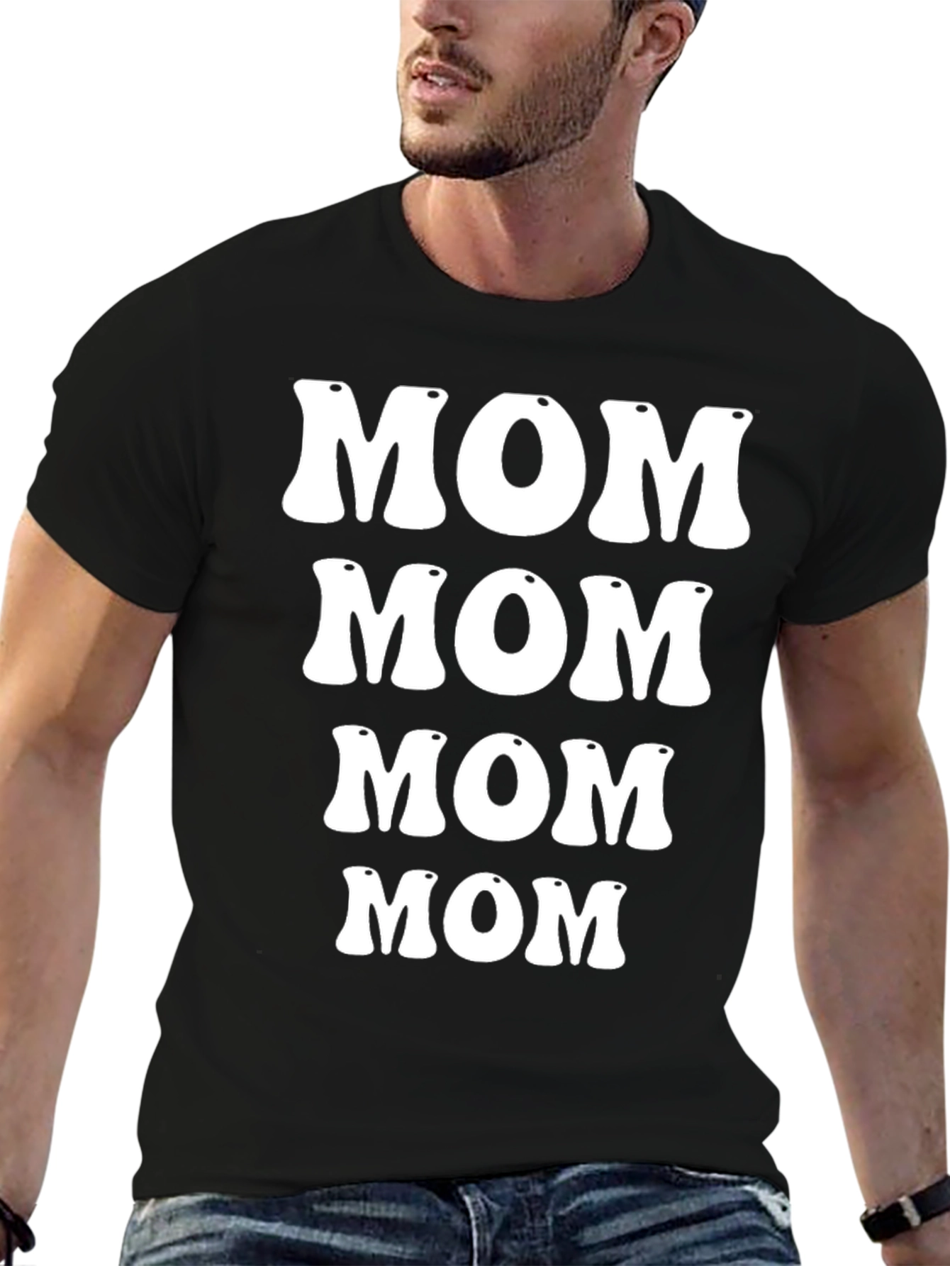 Retro Mom T-Shirt - Black Cotton Tee