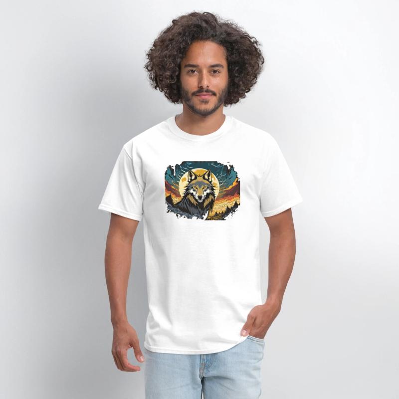 Moonlit Howl: Wolf in the Blue Night Vector