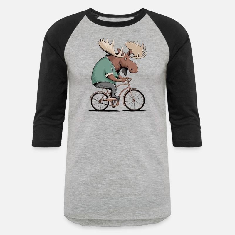 Moose on Bike Graphic T-Shirt – Handmade Unisex