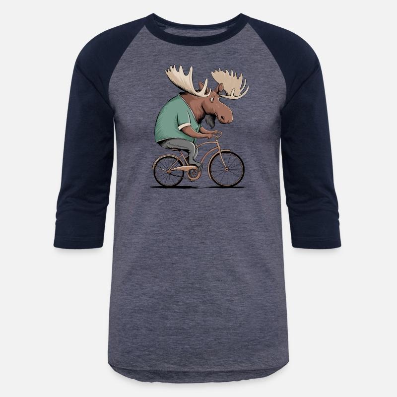 Moose on Bike Graphic T-Shirt – Handmade Unisex