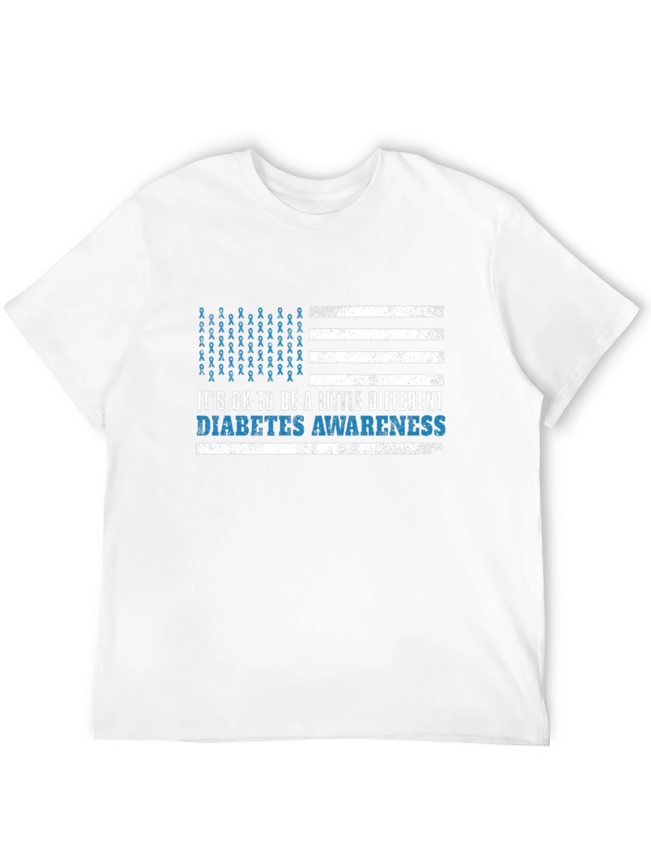 Diabetes Awareness American Flag Graphic T-Shirt