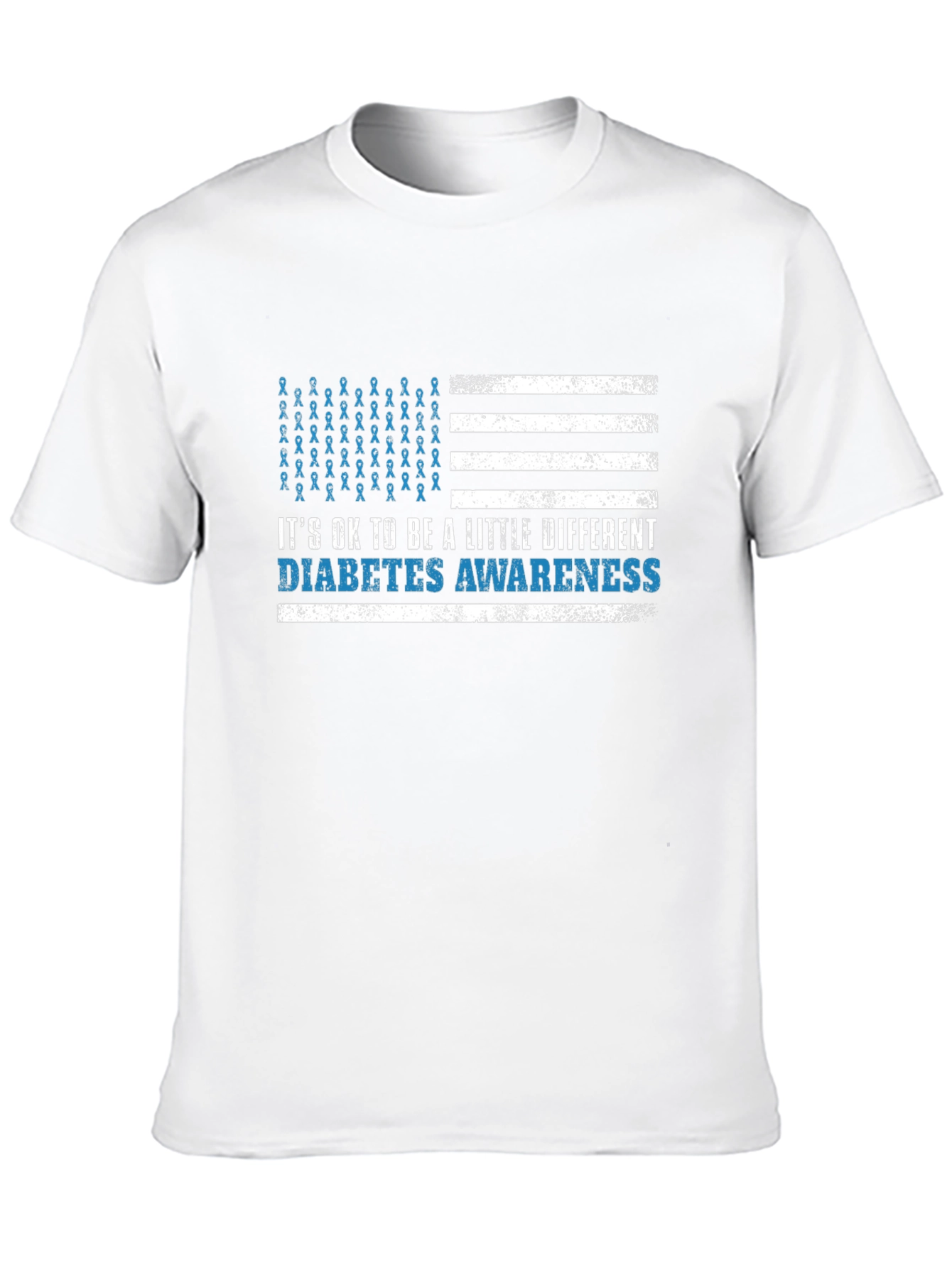 Diabetes Awareness American Flag Graphic T-Shirt