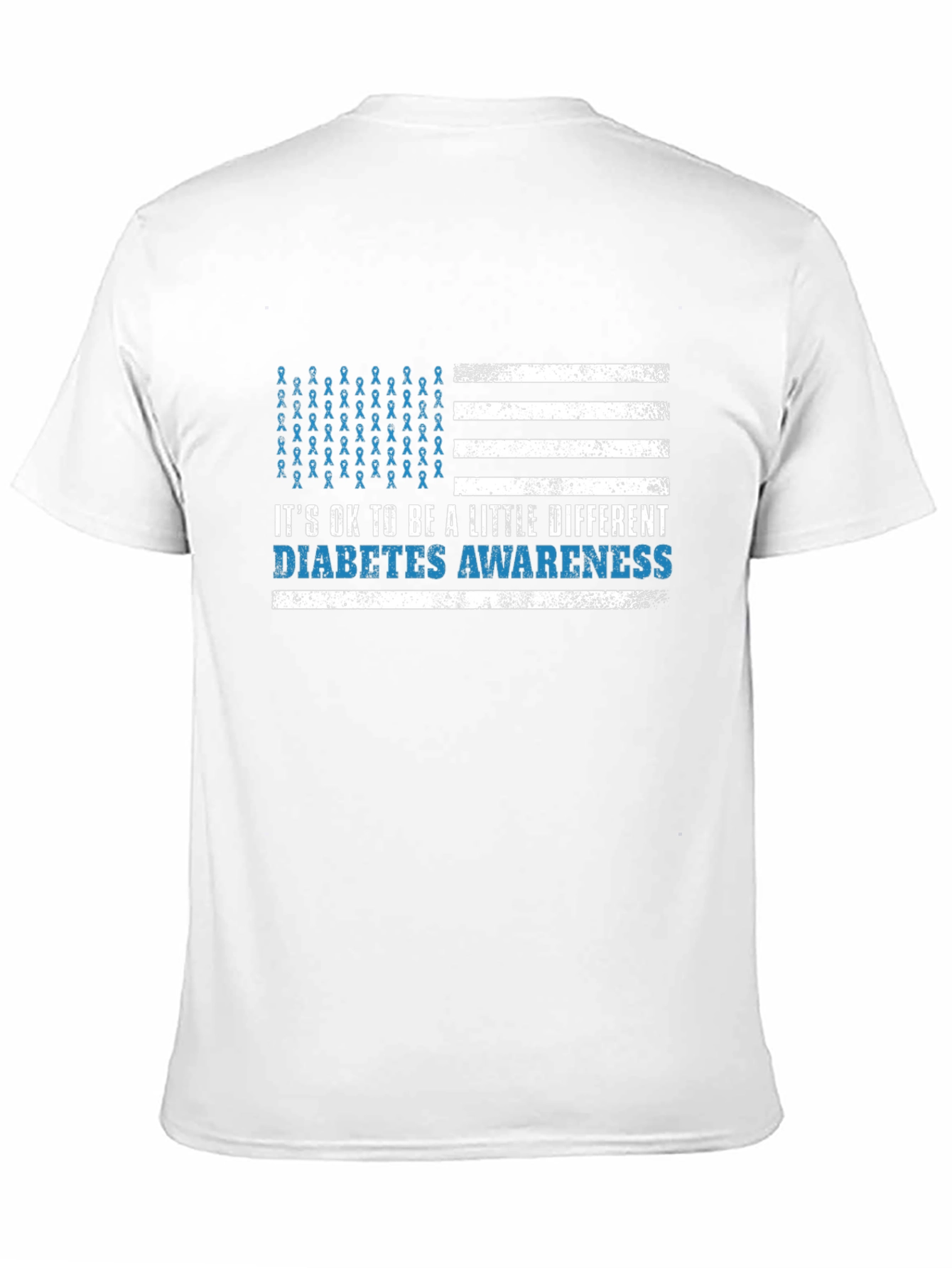 Diabetes Awareness American Flag Graphic T-Shirt