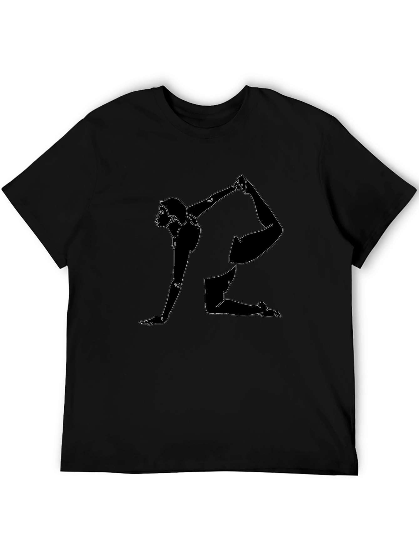 Yoga Pose Graphic Black T-Shirt