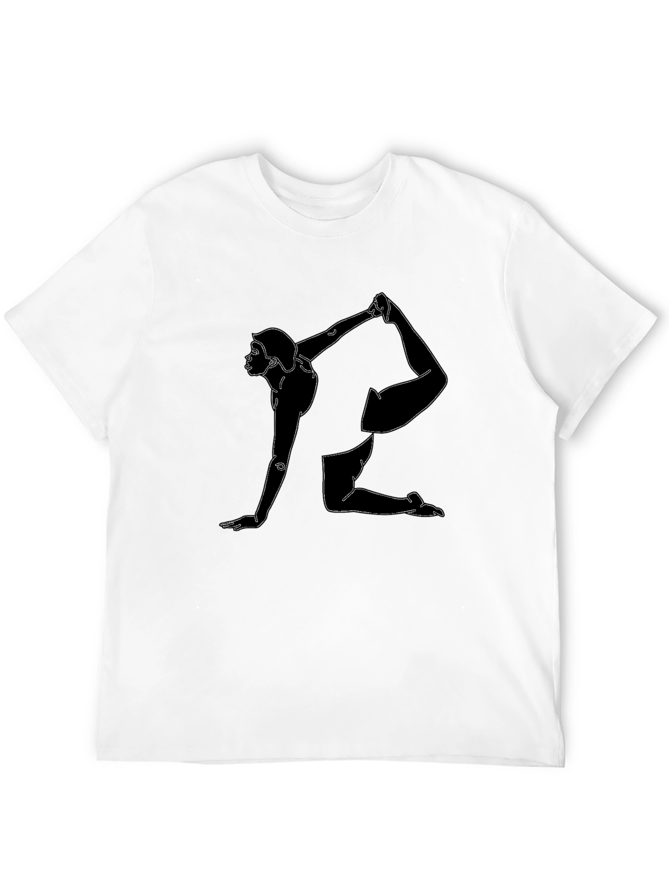 Yoga Pose Graphic Black T-Shirt