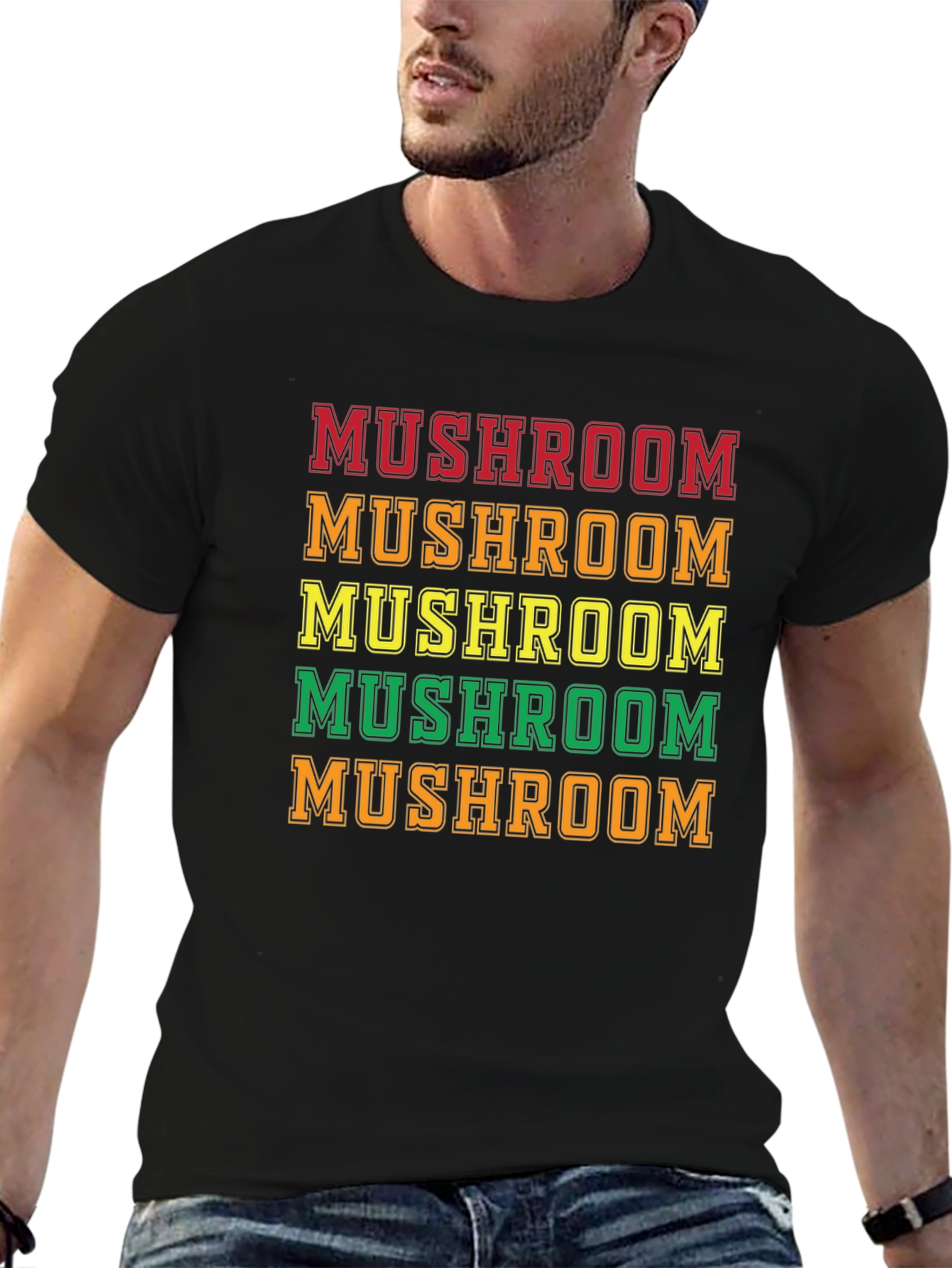 Mushroom Graphic Tee - Retro Style